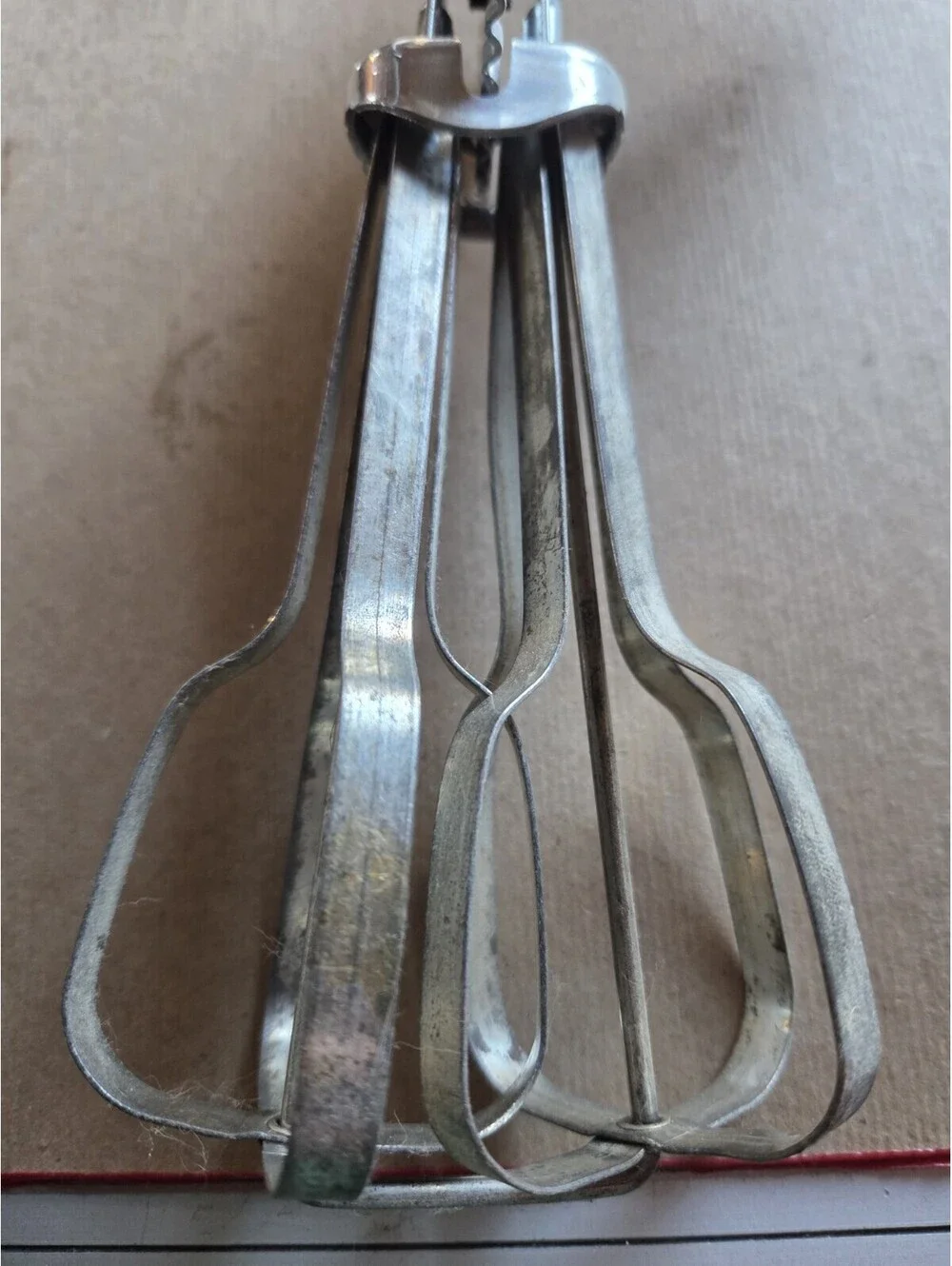Vintage Ekco Best Egg Beater Hand Held Mixer Stainless Steel Black Handle USA A8